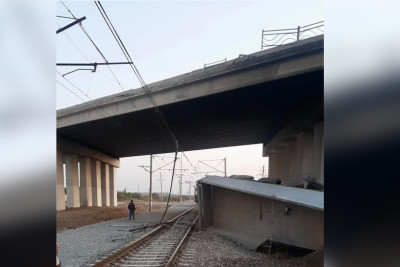 Siyəzəndən keçən qatar xətti təmir edildi