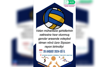 Siyəzəndə gənc voleybolçuların çempionatı təşkil ediləcək