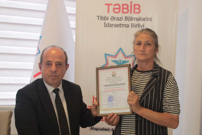 İsmayıllı: Yanğının qarşısını alan tibb bacısı mükafatlandırılıb