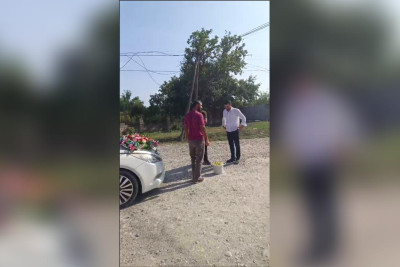 Xaçmazda toy karvanın qarşısı əncirlə kəsildi