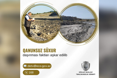 Qudyalçaydan qeyri-qanuni qum daşıyanlara qarşı REYD