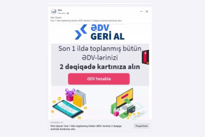 Əhaliyə xəbərdarlıq: Kart məlumatlarınız fırıldaqçıların əlinə keçə bilər
