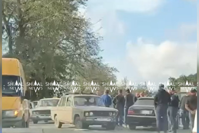 Xaçmazda zəncirvari qəza olub - VİDEO