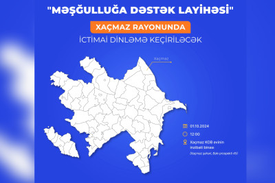 Xaçmazda "Məşğulluğa İqtisadi Dəstək" layihəsi haqqında məlumat veriləcək