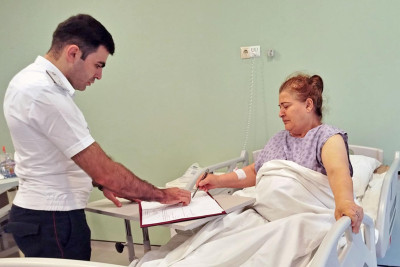 Xəzər dənizinin sahilində aksiya