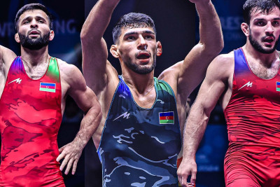 Azərbaycanın güləşçiləri 3 qızıl medal qazanıb