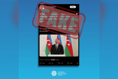 Azərbaycan Prezidenti adından saxta məlumat yayılıb