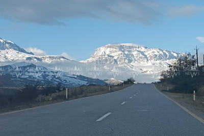 Şahdağa qar yağdı - FOTO