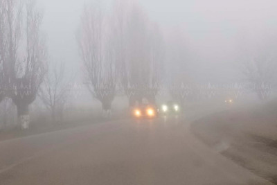 Quba-Xaçmaz yolu qatı dumandır - VİDEO