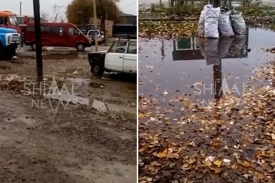 Şabranın Gəndov kəndində həyat çətinləşib - Yollar sakinləri çuxura çəkir - VİDEO