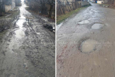 Qubanın Dağlı kəndinin bərbad yolları - FOTO