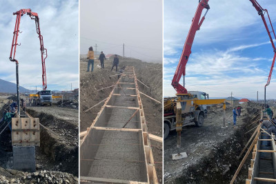 İsmayıllıda bənd tikilir - FOTO