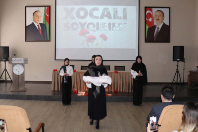 Qəbələdə tələbələrin iştirakı ilə Xocalı faciəsi qurbanlarının xatirəsi anılıb