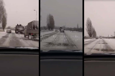 Quba-Xaçmaz yolunda vəziyyət dəyişdi - VİDEO