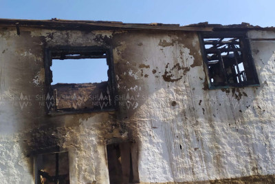 Qusarda ev yanıb - FOTO