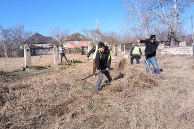 Xaçmazın qəbiristanlıqlarında təmizlik işləri görülüb - FOTO