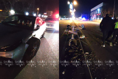 Qubada minik avtomobilləri toqquşub