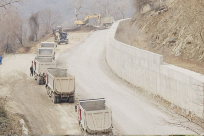 Ağsu çayı üzərində asma körpü və yeni tunel: magistral yol yenilənir