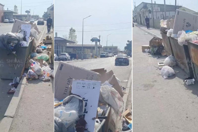 Xaçmazın məşhur küçəsi zibillik içində - VİDEO