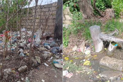 Xaçmazda insanlar içdikləri suyu zibilləyir - VİDEO