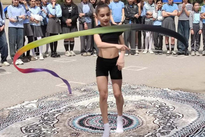 Xaçmazda uşaqlar gimnastikaya təşviq ediliblər