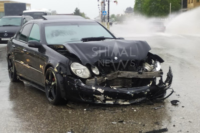 Qubada işıqfor qəzaya səbəb olub - FOTO