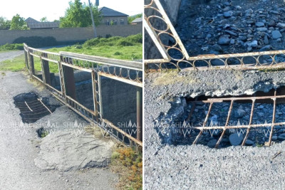 Ziyarət yolundakı körpü baxımsız vəziyyətdədir