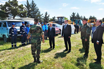 Şamaxıda mülki müdafiə təlimi keçirilib