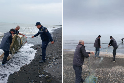 Şimalda qanunsuz ov alətləri su hövzələrindən yığışdırılır