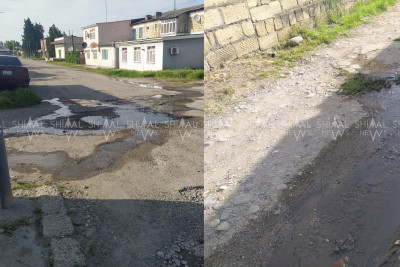 Qubada şəhid adını daşıyan küçədə natəmizlik - VİDEO