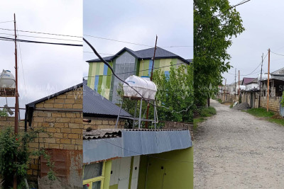 Qubada elektrik xətləri vətəndaşı "boğaza yığıb"