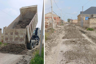 Siyəzən sakinlərinə müjdə-Yollar təmir edilir