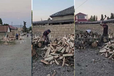 Qubada kəndlilər yayda qışın qayğısına qalmağa başlayıblar - VİDEO