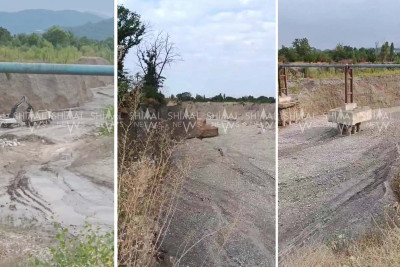 Qubada karxanaların yaratdığı kanyonlar