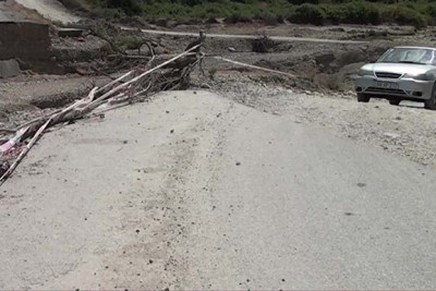 Şabranın 5 kəndi yolsuz qalıb - VİDEO