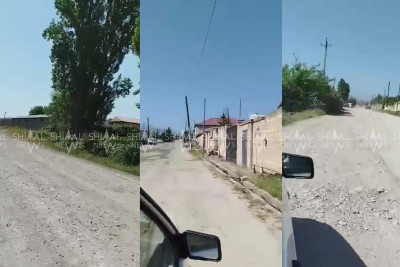 Qubada minlərlə insana göz dağı olan yol - VİDEO