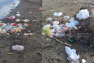 Nabran sahilləri zibilliyə çevrilir - VİDEO