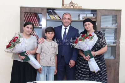 Xaçmazlı şəhidlərin ailə üzvlərinin məzuniyyət sevinci