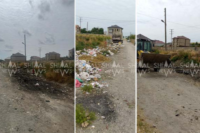 Şabranda zibillənən küçə “ağ günə” çıxdı - FOTO