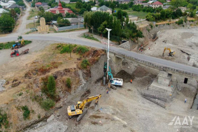 Qaraçay üzərində yeni körpü inşa olunur