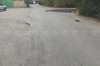 Qubada yola asfalt yox, “prob” çəkildi