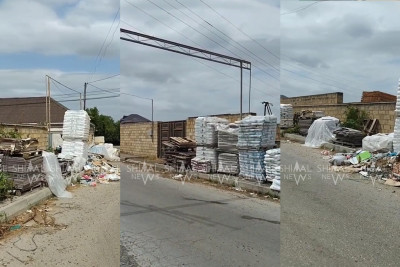 Qubada mağaza zəbt etdiyi səkini təmizlədi