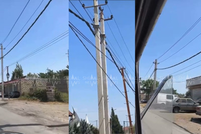 Xaçmazda təhlükə saçan elektrik xətləri - VİDEO