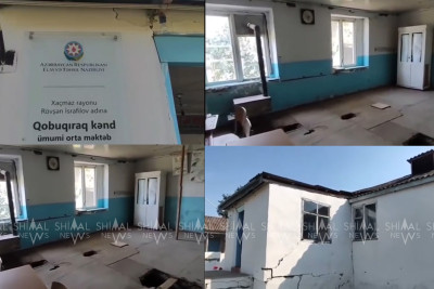 Damı uçan, döşəməsi çökən Xaçmaz məktəbi təmir ediləcək?