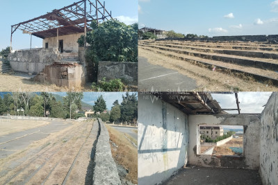 Oğuzun yararsız hala düşən mərkəzi stadionu - VİDEO