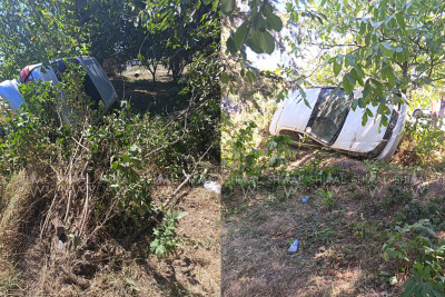 Qadın sürücü avtomobili aşırtdı