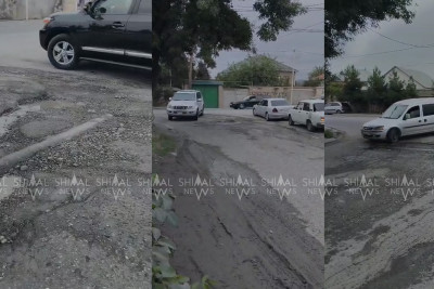 Qubada iritonnajlı maşınlar asfaltı məhv edib