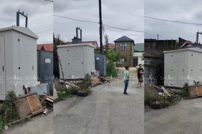 Qubanın mərkəzində ölüm saçan transformator - VİDEO