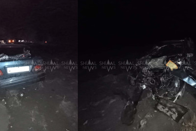 Zaqatalada aşan avtomobil ikiyə bölündü - VİDEO