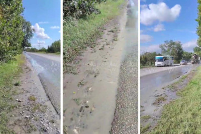 Quba-Xaçmaz yolunda su təhlükəsi - VİDEO